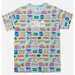 Kith Treats Circular Box Logo Bogo Tee Light Blue Small All Over Print New